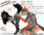 alcohol anal anthro areola arm_hair beer beverage beverage_can black_lips black_sclera body_hair bottomwear bottomwear_down butt butt_kissing butt_sniffing canid canine canis challenge clothed clothing countershade_butt countershade_face countershade_feet countershade_fur countershade_hands countershade_legs countershade_neck countershade_tail countershade_torso countershading crossover dialogue duo english_text eyelashes eyes_closed feet female fur gotadraw hair hand_on_butt hi_res jennifer_(gotadraw) kneeling lips mammal meme montgomery_glands multicolored_hair musk musk_clouds musk_worship musky_butt nipples open_mouth oral pants pants_around_ankles pants_down partially_clothed pupils red_wolf rimming sami_(whisperfoot) sami_challenge_(whisperfoot) scp_foundation sex size_difference smelly sniffing tail text whisperfoot_(sami_challenge) white_pupils wolf