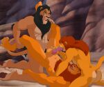 abs absurd_res anal anthro anus balls black_mane brother_(lore) brothers_(lore) brown_body brown_fur butt disney erection father_(lore) father_and_child_(lore) father_and_son_(lore) felid fellatio fur genitals green_eyes group hi_res humanoid_genitalia humanoid_penis incest_(lore) kneeling lion lying male male/male mammal mane mufasa muscular muscular_male nephew_(lore) on_back oral pantherine parent_(lore) parent_and_child_(lore) parent_and_son_(lore) pawpads pecs penile penis red_eyes red_mane scar_(the_lion_king) sex sibling_(lore) simba_(the_lion_king) smile son_(lore) the_lion_king trio uncle_(lore) uncle_and_nephew_(lore) weskers yellow_body yellow_fur
