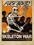  2014 animated_skeleton bone english_text halloween holidays humor melee_weapon mike_arson poster skeleton sword text undead weapon what 