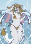 accessory anthro arm_tattoo beach bikini blonde_hair blue_eyes breasts clothing ear_jewelry ear_piercing ear_ring eyewear fangs felid female gesture glasses gold_bikini golden_week graycatluna grey_body hair hair_accessory hairpin haley_(graycatluna) hand_gesture happy hi_res jacket_over_shoulders lion long_hair mammal markings navel navy_uniform nipple_outline pantherine piercing ring_piercing round_glasses sea side-tie_bikini small_breasts small_chest solo string_bikini striped_markings stripes swimwear tail tail_tattoo tail_tuft tattoo teeth tuft two-piece_swimsuit v_sign water wearing_glasses