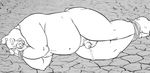  2016 anthro balls belly boar bound digital_media_(artwork) eyes_closed flaccid floppy_ears greyscale hands_tied humanoid_penis legs_tied lying male mammal markwulfgar monochrome navel nipples nude on_side open_mouth penis porcine precum short_tail sleeping slightly_chubby small_tail solo tusks uncut 