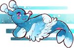  blue_skin blush brionne feral fin flippers nintendo pok&eacute;mon presenting presenting_pussy puptownfunk pussy simple_background video_games 