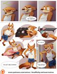  anthro armpits canine clothed clothing comic dialogue disney doll english_text fox fur lagomorph male mammal nick_wilde poster rabbit solo speech_bubble surprise text toy xnirox zootopia 