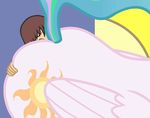  2016 ambiguous_gender animated badumsquish bestiality brown_hair cutie_mark duo equine eyes_closed feral friendship_is_magic hair hi_res human human_on_feral interspecies mammal my_little_pony pegasus princess_celestia_(mlp) wings 