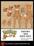  anthro blush breasts cute drooling eevee hair hindpaw invalid_tag looking_at_viewer mammal mewgle nintendo nude open_mouth orange_hair paws pok&eacute;mon pussy saliva sherri_mayim simple_background small_breasts smile story story_in_description toes video_games 