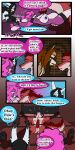 absurd_res anthro bassariscus bdsm bed bed_bondage bondage bound breasts canid canine canis collar comic cuff_(restraint) daisy_(tatsuchan18) dialogue english_text erection female fenrir_(tatsuchan18) fox frozen furniture genitals group hi_res hybrid inner_monologue lagomorph leporid lying male male/female mammal maned_wolf metal_collar mink_(tatsuchan18) multiple_scenes on_back panicked_look panicking pawpads penetration procyonid rabbit restraints ring-tailed_cat spade_(tatsuchan18) spread_eagle tatsuchan18 text thinking trio wolf