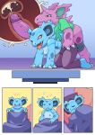 all_fours anthro blush bodily_fluids brother_(lore) brother_and_sister_(lore) clothed clothing comic cum cum_inside duo female from_behind_position furniture generation_1_pokemon genital_fluids hi_res hidoihito hypnosis incest_(lore) male male/female mind_control nidorina nidorino nintendo on_sofa pokemon pokemon_(species) sex sibling_(lore) sister_(lore) sleeping sofa tongue tongue_out topless