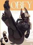 anthro anubian_jackal bimbo_(fashion) breasts canid canine canis clothing cover digital_media_(artwork) ella_(hypnotic_haze) female fur hair hi_res hypnotic_haze_(artist) jackal magazine_cover mammal paws rz54 solo