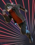 3d_(artwork) absurd_res action_pose anthro antlers boots bottomwear cargo_pants clothing deer digital_media_(artwork) footwear gravvure hi_res horn jacket leather leather_clothing leather_jacket leather_topwear male mammal pants pose ribbed_clothing ribbed_sweater running shoes solo speed_lines topwear