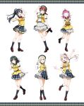  6+girls ahoge artbook black_hair blonde_hair blue_eyes bow braid brown_hair emma_verde frilled_skirt frills green_hair grey_eyes hat highres loafers long_hair looking_at_viewer love_live! love_live!_nijigasaki_high_school_idol_club mia_taylor mifune_shioriko mole mole_under_mouth multiple_girls non-web_source official_art open_mouth pink_hair ponytail purple_eyes red_eyes shoes short_hair short_sleeves skirt smile socks standing tennoji_rina twin_braids twintails yuki_setsuna zhong_lanzhu 
