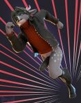 3d_(artwork) absurd_res action_pose antlers big_penis boots bottomless clothed clothing deer digital_media_(artwork) footwear genitals gravvure hi_res horn jacket leather leather_clothing leather_jacket leather_topwear male mammal penis pose ribbed_clothing ribbed_sweater running shoes solo speed_lines topwear