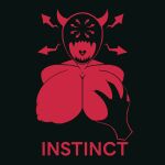 arrow_sign big_breasts black_background black_body black_skin breast_grab breasts demon female female_focus hand_on_breast heart_symbol hi_res horn horned_humanoid huge_breasts humanoid iittle_slug_th_(artist) lobotomy_corporation not_furry open_mouth project_moon red_body red_skin simple_background solo