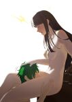  1boy 1girl absurdres astrid_(fire_emblem) black_hair blush breasts brown_eyes commission commissioner_upload completely_nude cunnilingus fire_emblem fire_emblem:_radiant_dawn hand_on_another&#039;s_head head_between_legs hetero highres looking_down medium_breasts moaning navel nipples non-web_source nude open_mouth oral pomelomelon sitting sitting_on_table sothe_(fire_emblem) thighs 