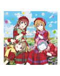  4girls artbook blue_eyes bow bowtie brown_hair dress emma_verde flower freckles green_bow green_bowtie grey_hair hat headphones heart heart_hands highres konoe_kanata long_hair looking_at_viewer love_live! love_live!_nijigasaki_high_school_idol_club lying_on_lap multiple_girls nakasu_kasumi non-web_source official_art open_mouth orange_hair pink_bow pink_bowtie pink_eyes pink_hair purple_bow purple_bowtie purple_eyes red_dress rina-chan_board short_hair sky smile tennoji_rina twintails wavy_hair yellow_bow yellow_bowtie 