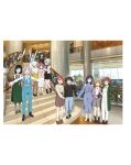  6+girls :d ahoge artbook asaka_karin black_hair black_shirt black_skirt blonde_hair blue_eyes blue_sweater boots bow braid brown_dress brown_hair brown_skirt closed_eyes dress emma_verde full_body green_dress green_eyes green_hair grey_eyes grey_hair grey_skirt hair_ornament highres indoors konoe_kanata long_hair long_sleeves looking_at_viewer love_live! love_live!_nijigasaki_high_school_idol_club medium_hair mia_taylor mifune_shioriko miyashita_ai mole multiple_girls nakasu_kasumi non-web_source official_art open_mouth orange_eyes osaka_shizuku overalls pants pink_hair purple_eyes purple_hair purple_sweater red_eyes red_skirt shirt shoes short_hair skirt smile socks standing sweater takasaki_yu tennoji_rina twintails uehara_ayumu white_shirt white_skirt yellow_eyes yellow_skirt yuki_setsuna zhong_lanzhu 