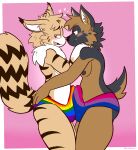 2025 absurd_res anthro anthro_on_anthro big_butt bisexual_pride_colors black_body black_fur black_nipples black_nose blush brown_body brown_fur brown_stripes butt canid canine canis domestic_cat domestic_dog duo erection_under_briefs felid feline felino felis frottage fur german_shepherd herding_dog hi_res hip_grab hug interspecies lgbt_pride looking_at_another looking_away maine_coon male male/male mammal mane nipples open_mouth pastoral_dog penile penises_touching pink_nose pride_colors purple_eyes rainbow_pride_colors sex side_view smile smirk striped_body striped_fur stripes tan_body tan_fur whiskers white_body white_fur white_inner_ear