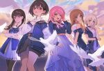  5girls bang_dream! bang_dream!_it&#039;s_mygo!!!!! black_hair blue_eyes blush brown_hair chihaya_anon closed_mouth dress fang grey_eyes jacket kaname_raana long_hair multiple_girls mygo!!!!!_(bang_dream!) nagasaki_soyo open_mouth pink_hair purple_eyes shiina_taki takamatsu_tomori yayako_(804907150) yellow_eyes 