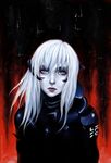  1girl arnaerr bad_id bad_pixiv_id blame! blue_eyes cibo cyberpunk cyborg highres looking_at_viewer realistic solo white_hair 