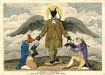 1782 18th_century ancient_art anthro barefoot canid canine caption charles_fox clothing cloud coat crouching crucifix_necklace demon edmund_burke eyewear feathered_wings feathers feet fox glasses group hair halo hat headgear headwear hi_res holding_clothing holding_hat holding_headgear holding_headwear holding_jewelry holding_necklace holding_object holding_scroll horn horned_humanoid human humanoid james_gilray jewelry male mammal necklace political_cartoon politics public_domain sky spread_wings standing sun topwear tricorne trio wearing_glasses white_hair wig wings