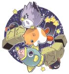  bird block_(object) blue_eyes coo_(kirby) dark_matter_(kirby) door fish flying full_body gooey_(kirby) hamster kine_(kirby) kirby kirby_(series) no_humans ocean_sunfish rick_(kirby) simple_background star_(symbol) tetori white_background 