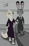  2016 anthro canine clothed clothing disney duo female fox fur jack_savage kungfufreak07 lagomorph male mammal rabbit skye_(zootopia) walking zootopia 