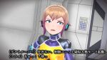  1girl 3d agent_mirai blender_(medium) blue_eyes blush bodysuit breasts brown_hair covered_nipples hallway headphones highres impossible_bodysuit impossible_clothes indoors latex latex_bodysuit looking_at_viewer mirai_(agent_mirai) nipples open_mouth ponytail shiny_clothes short_hair skin_tight solo sweat sweatdrop umaaji_lady_mk2 upper_body 