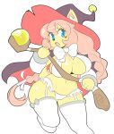  2015 absurd_res action_pose anthro big_breasts blush blush_stickers bow_tie braided_hair braided_ponytail breasts canid canine canis cleavage clothed clothing digital_drawing_(artwork) digital_media_(artwork) domestic_dog english_description eye_through_hair eyebrow_through_hair eyebrows eyelashes eyelashes_through_hair female fur furgonomic_hat furgonomic_headwear furgonomic_witch_hat furgonomics hair hat headgear headwear hi_res inner_boob inner_ear_fluff legwear mammal navel open_mouth panties ponytail pose salmon_hair scepter simple_background solo theycallhimcake thigh_highs topwear totty_(character) translucent translucent_hair tuft underwear white_background white_bow_tie white_clothing white_legwear white_panties white_thigh_highs white_topwear white_underwear witch_hat yellow_body yellow_fur 