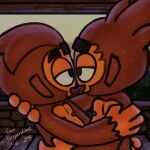 absurd_res anthro benjamin_(bloons) bloons_tower_defense bodily_fluids duo eye_contact french_kissing frottage hand_on_butt hand_on_shoulder haplorhine hi_res hug kissing licking log_cabin looking_at_another low_light male male/male mammal monkey mountain ninja_kiwi nipples passionate penile penises_touching plant primate quincy_(bloons) sean_serpentine sex sky sunset sweat tongue tree