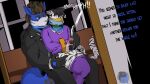 16:9 anthro bdsm bodily_fluids bondage bound canid canine canis cum drago-kun duo felid feline gag gagged genital_fluids heavily_layered hi_res inside kerchief male male/male mammal minddrive pantherine restraints straitjacket tiger widescreen withe_tiger wolf