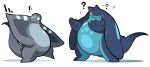 2025 alpha_channel areoants belly black_outline blue_belly blue_body exclamation_point fish glistening glistening_belly grey_body hi_res ito_(areoants) marine outline question_mark ray_(fish) ray_(smokey_blokey) shadow simple_background stingray transparent_background white_outline yellow_sclera
