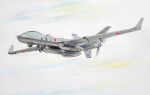  cloud cloudy_sky commentary_request drone flying highres japan_maritime_self-defense_force japan_self-defense_force military military_vehicle mq-9_reaper no_humans original outdoors sky smile_(jdsmyoko) unmanned_aerial_vehicle vehicle_focus 