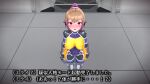  1girl 3d agent_mirai blender_(medium) blush bodysuit breasts brown_hair covered_navel covered_nipples empty_eyes from_above full_body highres impossible_bodysuit impossible_clothes large_breasts latex looking_at_viewer mind_control mirai_(agent_mirai) multicolored_hair open_mouth pink_eyes ponytail short_hair skin_tight solo standing umaaji_lady_mk2 