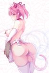  anal_tail animal_ears apron ass bdsm blush breasts butt_plug cat_ears choker commentary cuffs elbow_gloves fake_animal_ears fake_tail from_behind gloves hair_ribbon highres kaname_madoka large_breasts mahou_shoujo_madoka_magica maullarmaullar naked_apron nipple_bells nipple_piercing nipple_rings nude piercing pink_eyes pink_hair ribbon shackles short_twintails solo tail thighhighs tray twintails waist_apron white_gloves white_legwear 