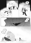  absurd_res ambiguous_gender anthro armless black_and_white bodily_fluids clothed clothing comforting crying deltarune electronics english_text female gesture group hair hand_gesture hi_res humanoid long_hair male monochrome pippins_(deltarune) pointing screen screen_face severed_arm severed_body_part severed_limb shadowguy_(deltarune) sitting size_difference solo speech_bubble tears television tenna_(deltarune) text torn_clothing undertale_(series) vokoy wounded zapper_(deltarune) 
