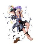  1boy damaged fire_emblem fire_emblem:_three_houses fire_emblem_heroes food highres holding holding_ice_cream_cone hood hooded_vest hoodie ice_cream ice_cream_cone jewelry licking licking_finger licking_own_finger medium_hair nail_polish non-web_source official_alternate_costume official_art pendant purple_eyes purple_hair solo torn_clothes v-shaped_eyebrows vest yuri_leclerc yuri_leclerc_(summer) 