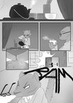  anthro beverage clothed clothing comic disney english_text eyewear female fur glasses ittybittykittytittys jack_savage lagomorph male mammal rabbit skye_(zootopia) tea teacup text zootopia 