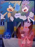  3:4 anthro argument aura blaze_the_cat boss_battle clothing comic dialogue domestic_cat duo eulipotyphlan felid feline felis female footwear gloves green_eyes handwear hedgehog hero hi_res high_heels humanoid jacket male male/female mammal oatumn princess royalty sega shoes sonic_the_hedgehog sonic_the_hedgehog_(series) speech_bubble standing text topwear yelling yellow_eyes 