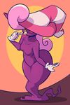  blush breasts clothing dabbledraws featureless_breasts female gloves hair hat lips mario_bros nintendo paper_mario pink_hair shadow_siren solo video_games vivian_(mario) wide_hips 