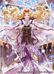  adean_(fire_emblem) blonde_hair cape copyright_name dress elbow_gloves fire_emblem fire_emblem:_seisen_no_keifu fire_emblem_cipher gloves hands_clasped interlocked_fingers long_hair mayo_(becky2006) official_art own_hands_together solo very_long_hair yellow_eyes 