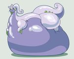  ambiguous_gender belly big_belly goodra hyper hyper_belly immobile lying nintendo obese on_front overweight pok&eacute;mon unknown_artist video_games 