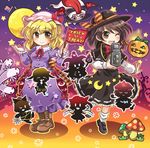  album_cover american_flag animal_ears black_hat black_skirt blonde_hair bow bowtie brown_eyes bunny_ears bunny_tail camera capelet clownpiece commentary_request cover crescent dango dress fedora flag flandre_scarlet food frilled_dress frilled_skirt frilled_sleeves frills full_moon gap ghost glasses gradient gradient_background hair_bow hair_ribbon halloween hat hat_bow hattifattener jack-o'-lantern jester kune-kune kurodani_yamame laevatein long_sleeves maribel_hearn mob_cap moomin moon multiple_girls mushroom neck_ribbon orange_background orange_bow pote_(ptkan) puffy_pants purple_background purple_dress red-framed_eyewear red_bow red_neckwear red_ribbon ribbon ribbon-trimmed_skirt ribbon_trim ringo_(touhou) saigyouji_yuyuko sash semi-rimless_eyewear shirt silhouette silk skirt spider_web star striped striped_bow tail tongue tongue_out torch touhou tress_ribbon triangular_headpiece trick_or_treat under-rim_eyewear usami_renko usami_sumireko wagashi white_shirt wings yellow_eyes 