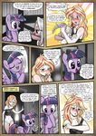  2016 blue_hair braided_hair clothed clothing comic cutie_mark dialogue earth_pony english_text equine fan_character feathered_wings feathers female feral friendship_is_magic frown fur green_eyes hair hi_res horn horse human hybrid inside mammal mascara_(oc) monochrome multicolored_hair my_little_pony panties papyra_(oc) pencils_(artist) pink_fur pony purple_eyes purple_fur purple_hair red_eyes satyr smile text twilight_sparkle_(mlp) underwear winged_unicorn wings 