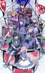  5boys 5girls amamiya_hibiya bawa_(thankyousushi) belt black_boots black_eyes black_hair black_shirt black_shorts black_skirt black_thighhighs blonde_hair blue_dress blue_eyes blue_hair blue_jacket blue_shirt boots brown_eyes brown_jacket brown_pants brown_shorts denim dress ene_(kagerou_project) everyone frilled_dress frills green_hair green_hoodie green_pants grey_pants hairband highres hood hood_down hood_up hoodie jacket jeans kagerou_project kano_shuuya kido_tsubomi kisaragi_momo kisaragi_shintarou konoha_(kagerou_project) kozakura_marry long_hair looking_at_another multiple_boys multiple_girls orange_hair pants pink_eyes pink_hairband pink_hoodie purple_hoodie red_jacket red_scarf red_shoes sandals scarf seto_kousuke shirt shoes short_hair short_sleeves shorts side_ponytail sitting skirt sleeveless sleeveless_jacket tateyama_ayano thighhighs twintails very_long_hair white_hair white_jacket white_shirt yellow_shirt 