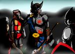  2016 anthro armor blood clothed clothing hat helmet human male mammal medival melee_weapon raccoon simple_background slaigh_maccooper sly_cooper sly_cooper_(series) video_games weapon xxtheoneguyxx 
