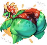  2016 ambiguous_gender anthro big_butt butt clothing digital_media_(artwork) english_text flora_fauna hi_res huge_butt mario_bros nintendo open_mouth overweight piranha_plant plant solo sweat text thick_thighs trinity-fate62 video_games 