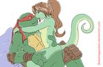  bakameganekko invalid_tag mona_lisa_(tmnt) ninja raphael_(tmnt) reptile scalie teenage_mutant_ninja_turtles teenager turtle turtles 