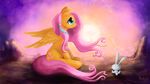  angel_(mlp) blue_eyes cutie_mark day duo equine eyelashes feathered_wings feathers female feral fluttershy_(mlp) friendship_is_magic fur hair hooves lagomorph male mammal my_little_pony nude outside pink_hair rabbit shaadorian sitting wings yellow_feathers yellow_fur 