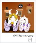  asgore_dreemurr beard boss_monster caprine dogamy dogaressa duo english_text etfish5355138 facial_hair froggit fur goat grillby horn long_ears mammal photo river_person text toriel undertale video_games white_fur 