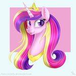  2016 crown equine female friendship_is_magic gold_(metal) horn jewelry mammal my_little_pony necklace portrait princess_cadance_(mlp) solo swanlullaby unicorn 