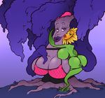  2016 areola big_breasts big_butt breasts butt cleavage clothed clothing conker&#039;s_bad_fur_day crossover duo erect_nipples female flower huge_breasts humanoid inviting miss_sunflower nipples one_eye_closed plant pussy smile sparrow_(artist) the_last_unicorn thick_lips tree video_games wink 
